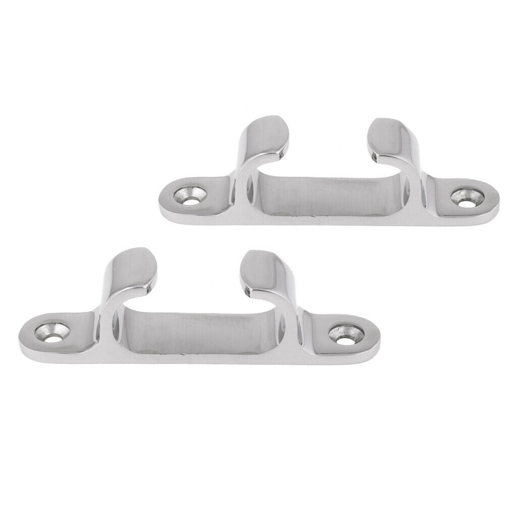 2Stainless Steel Boat Cleat Line Straight Bow Chock
