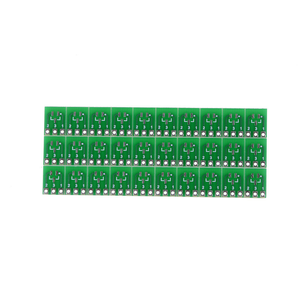 30 Pieces 0.95mm to 2.54mm SOT23 to SIP3 Adapter SMD convert Double Sides.l8