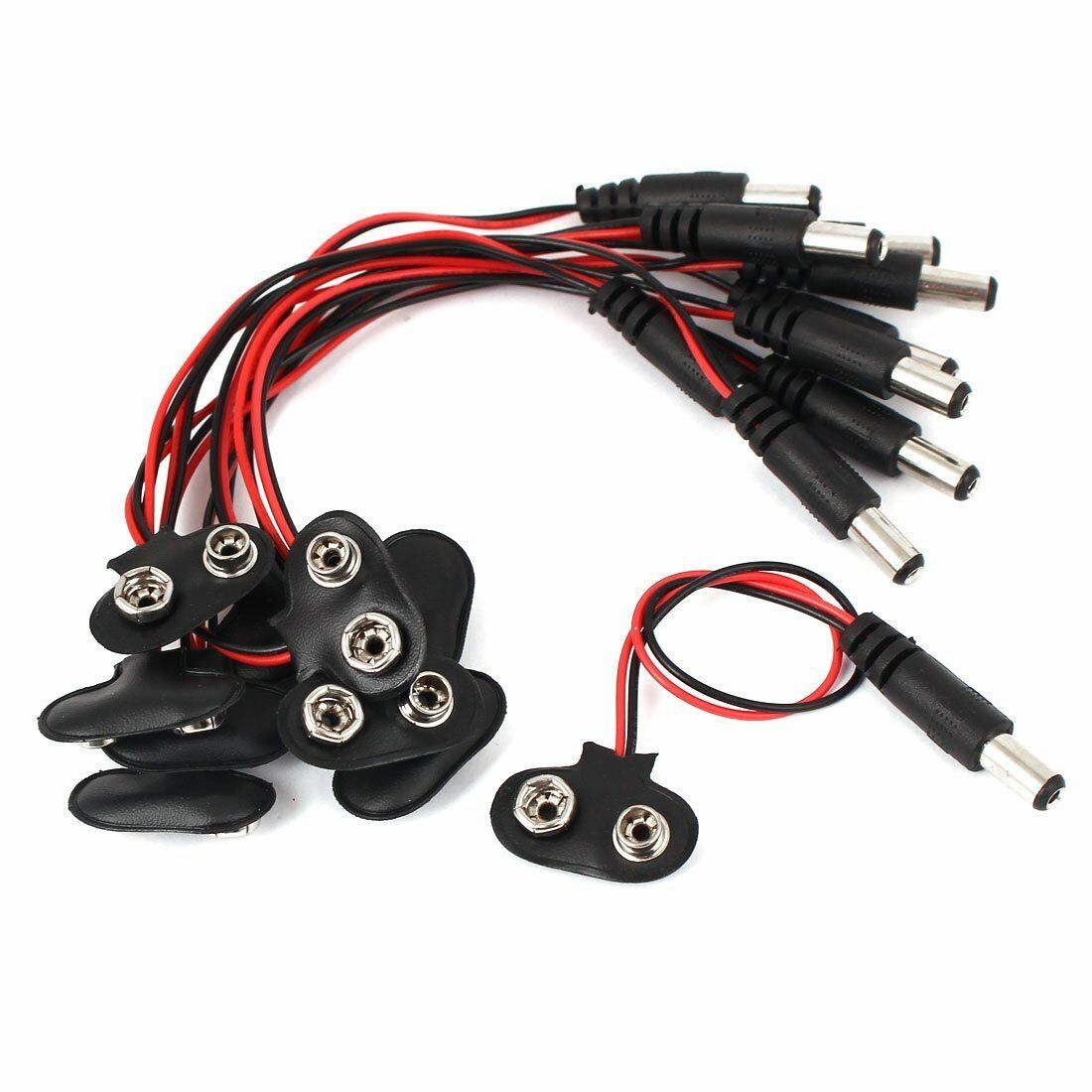 New 9V Battery Buck Cctv Camera Battery Snap Connector Clip 5.5x2.1mm Male DC