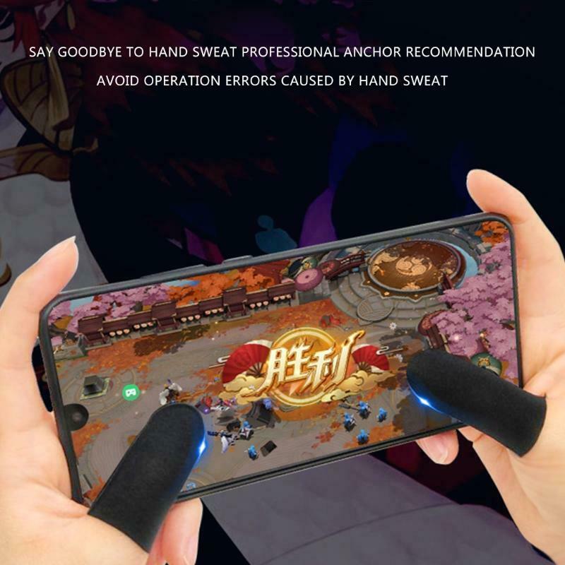 1 Pair Gaming Finger Sleeves Breathable Thumb Finger Covers for Mobile Games
