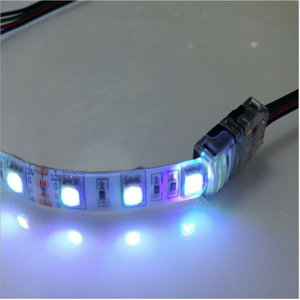5Piece Solderless 4pin RGB Strip Light Connector Strip to Wire Clasp Connect