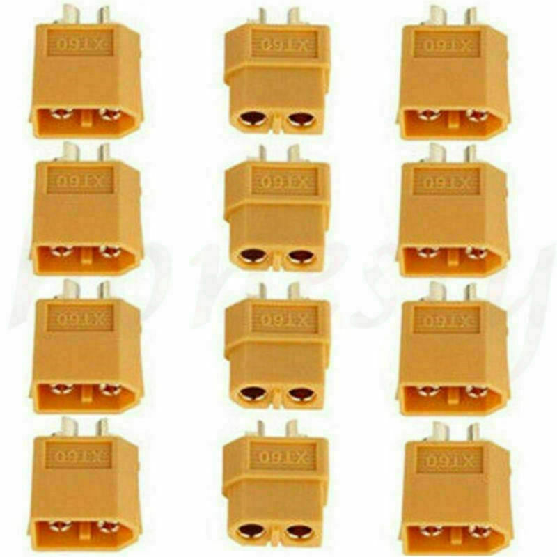 1 Pair T60 Male & Female Bullet Connectors Plugs for RC Lipo Battery Tools
