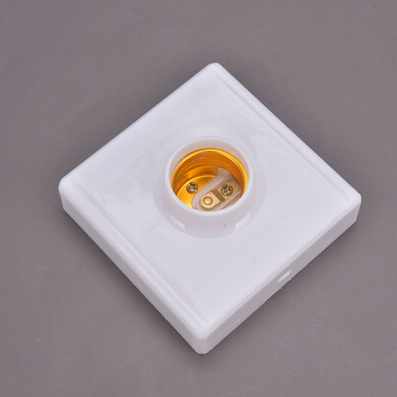 E27 LED Light Bulb Holder Round Square Fitting Socket Plug Switch Hanging.l8