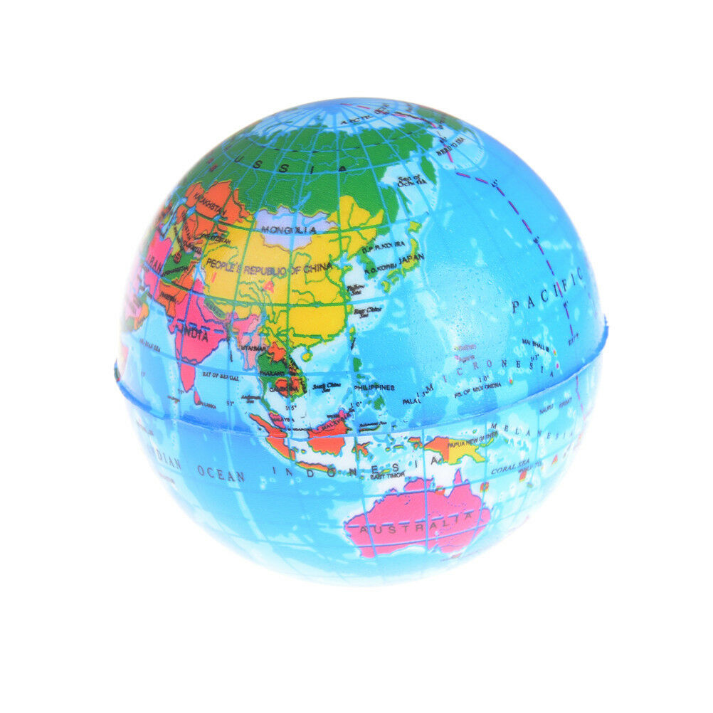10cm Stress Relief World Map Foam Ball Atlas Globe Palm Ball Planet Earth.l8