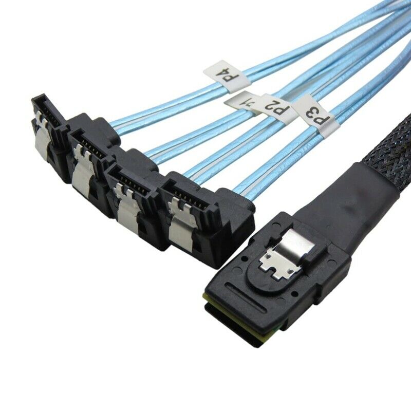 MiniSAS to SATA Adapter Converter,SFF 8087 Controller 12Gb to 4XSATA Forward BA1