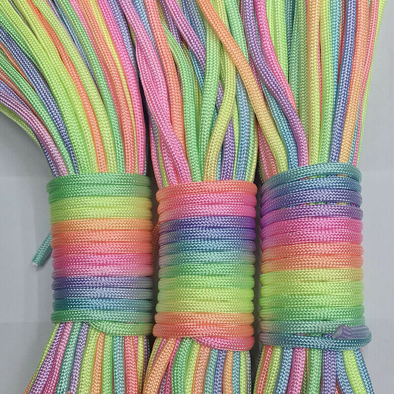 5M*4mm Colorful Parachute Cord Lanyard Rope Mil Spec 7 Strands DIY Making Supply