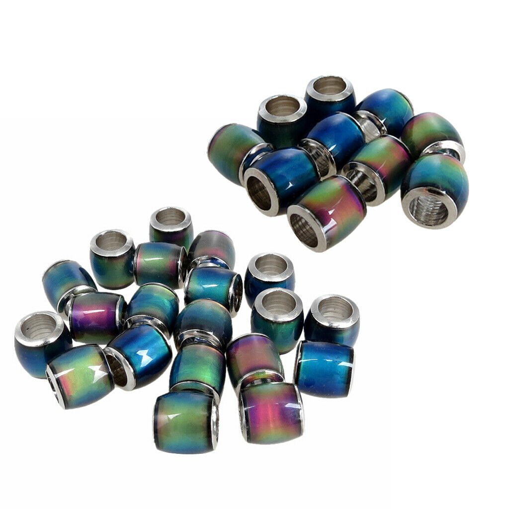 30Pcs Color Change   Sensitive Loose Beads Barrel Spacer Accessory DIY