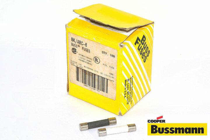 2pcs - BUSSMANN (ABC) 8A 6.3x32mm , Fast-Acting Ceramic Fuse - For Audio