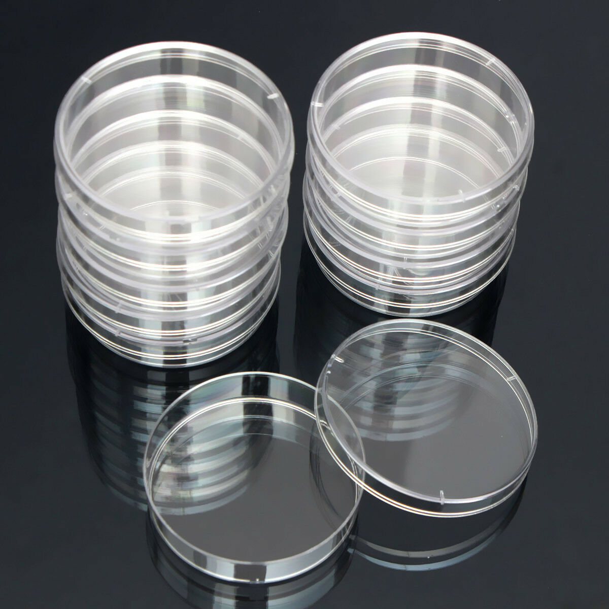 10pcs Transparent Sterile Petri Dishes 60 x 15 mm For Lab Plate Yeast