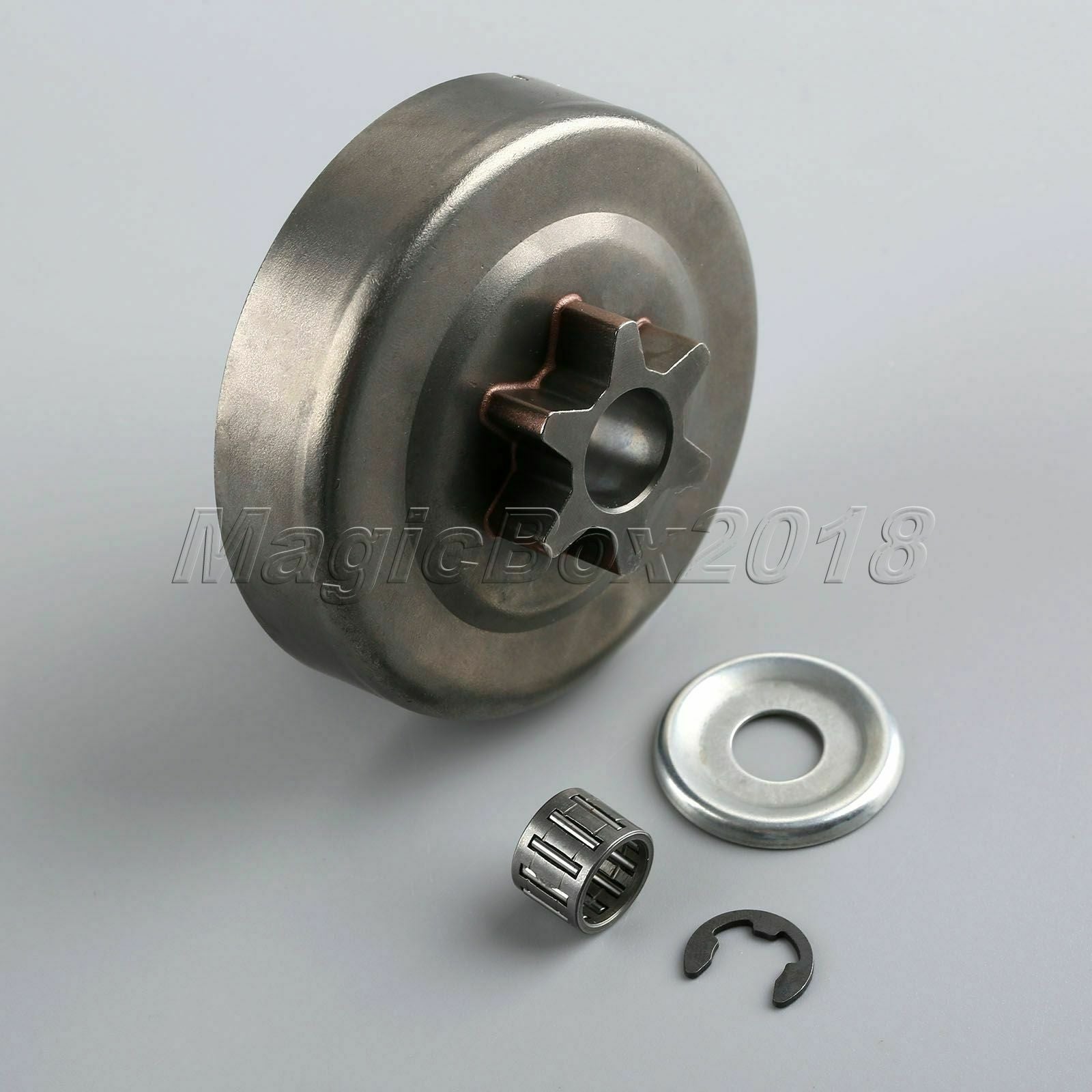 Clutch Drum Sprocket 3/8" 6T Washer E-Clip Kit For STIHL Chainsaw Parts Replace