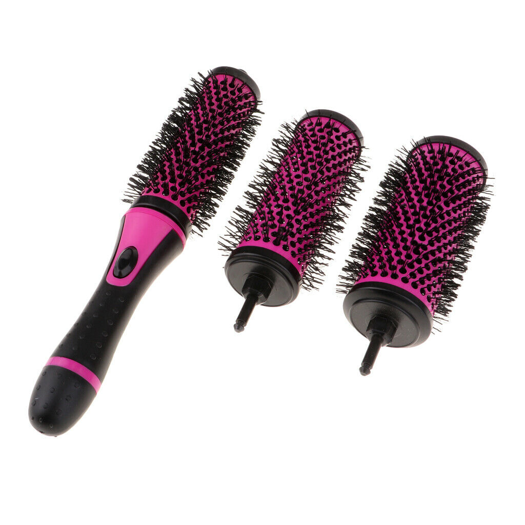 Salon Ceramic Round Hairbrush with Removable Handle And 3-Part Barrel for Women