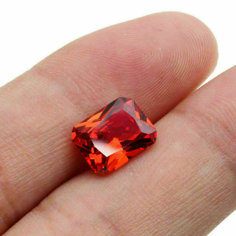 Unheated 8x10mm Red Orange Octagon Shape Loose Gemstones Jewelry Gift 5.02CT