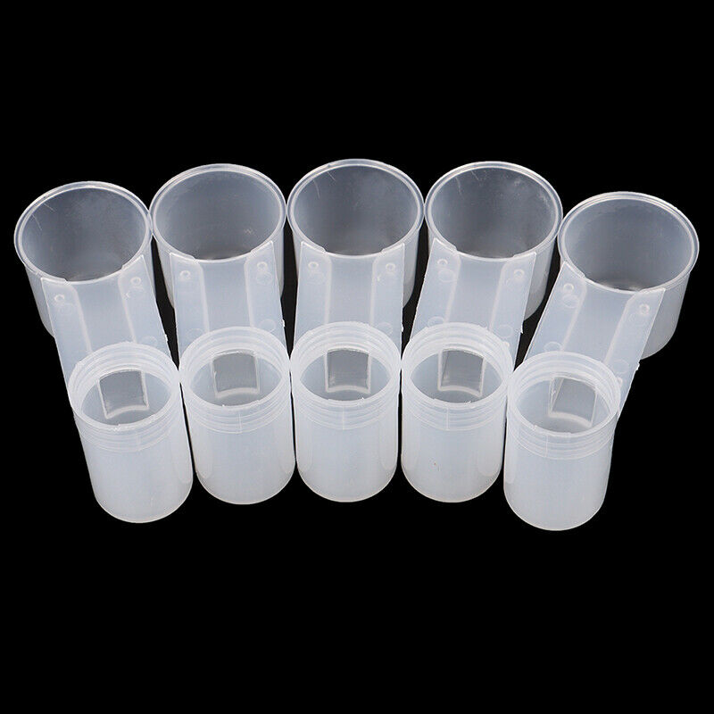 5Pcs Plastic Bird Feeder Clear Water Bottle Drinker Cup for Pigeon BirdJCAUJCDD