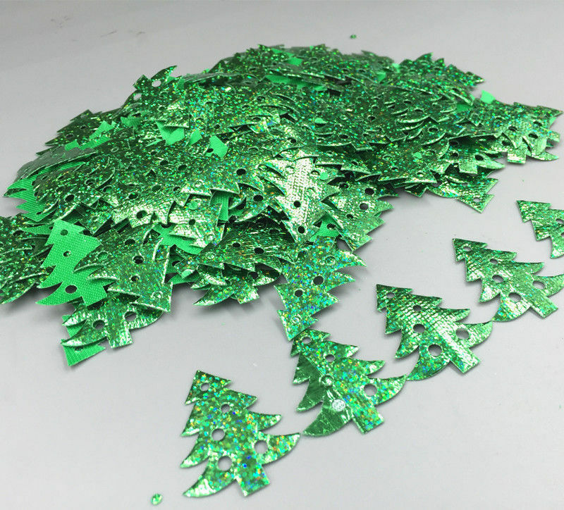 100pcs Christmas tree -shape Die Cut Felt Appliques Cardmaking decoration 39mm