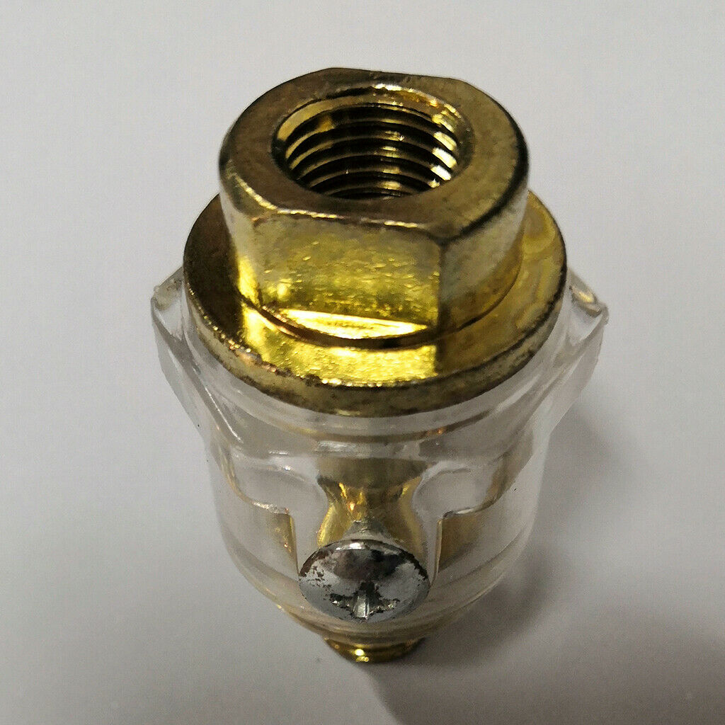 Solid 1/4'' NPT Line Brass Compressor Mini In-Line Oiler Air Lubricator Tool