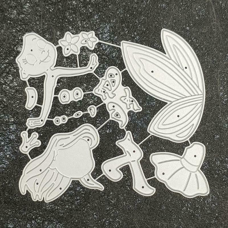Flower Fairy Metal Cutting Dies Stencil Scrapbooking DIY Album Stamp Paper Card