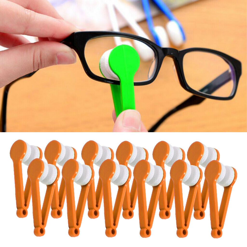 Set of 24 Microfiber Spectacles Cleaners Soft Brush Cleaning Tool Eyeglasses