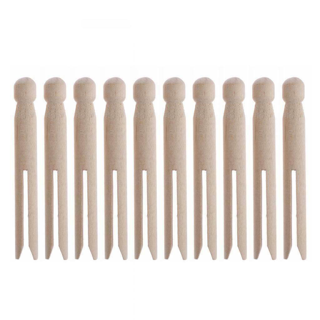 10 Pieces Unfinished Wooden Spools Thread Bobbins Cord Wire Coils Sewing Notions