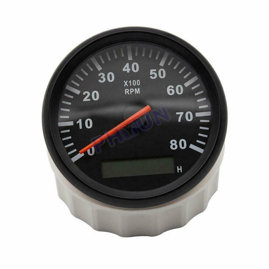 33/8'' Red LCD Digital Engine 0-8000 RPM Tacho Tachometer For Boat Car SUV Truck