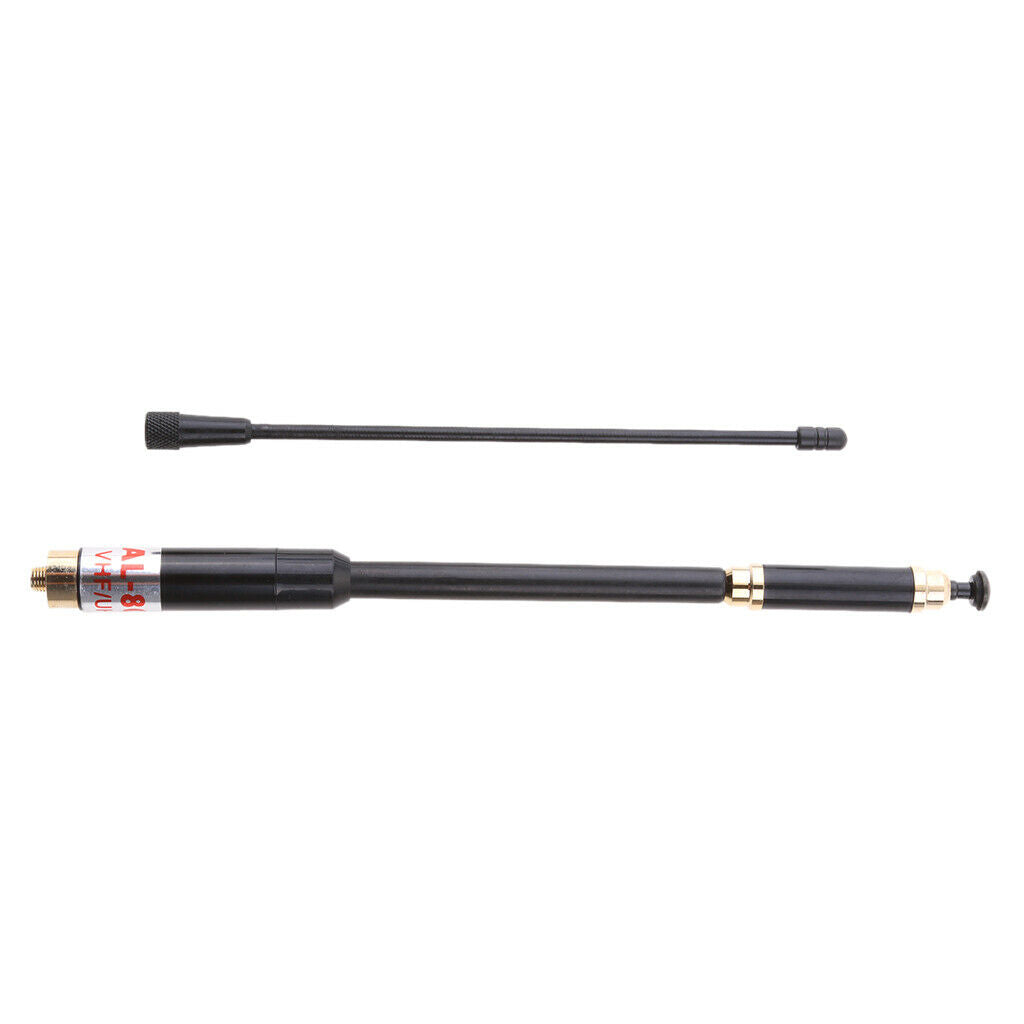 High Gain Low SWR Dual Band Radio Telescopic Antenna SMA F Connector Base
