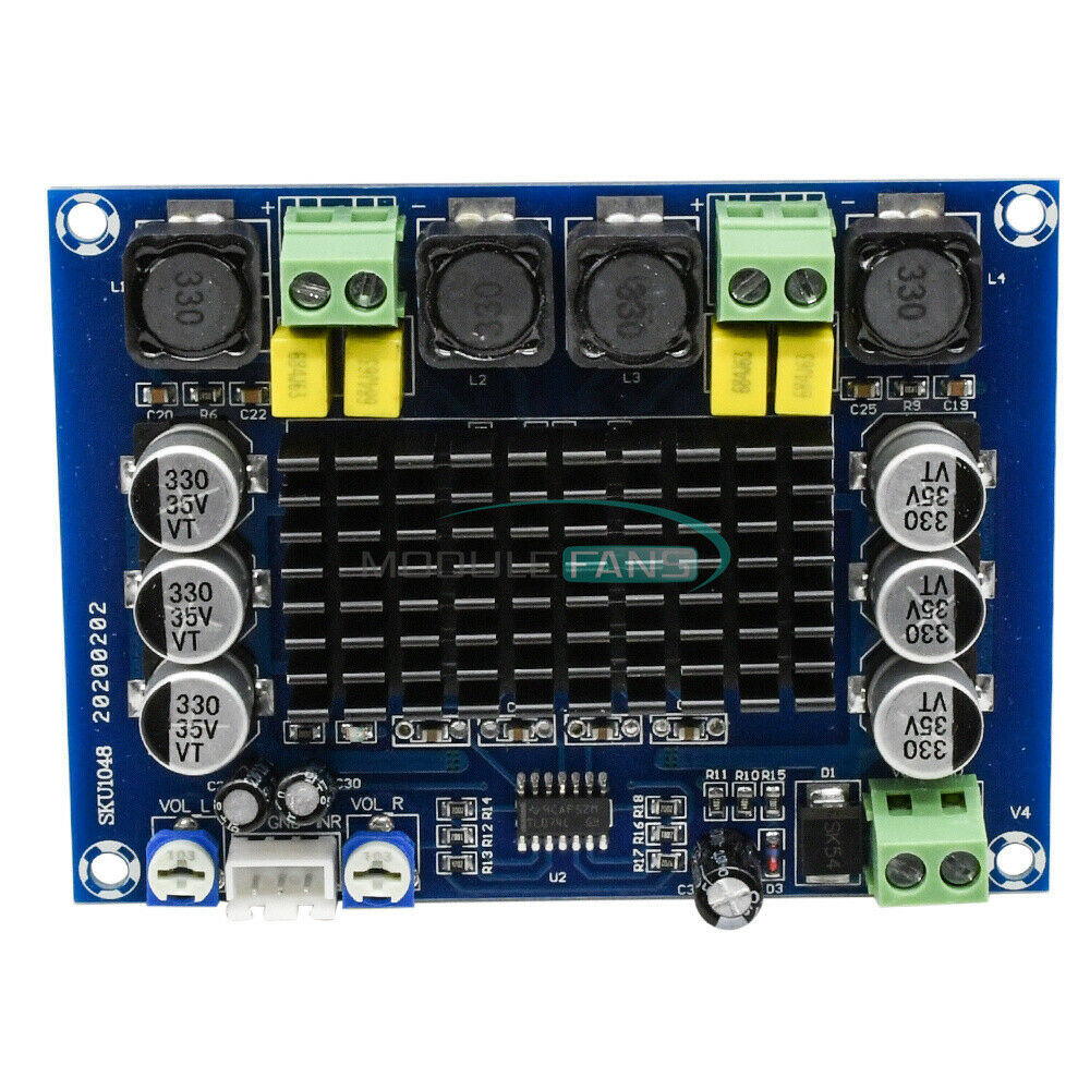 DC 12V 24V TPA3116 D2 120W+120W Dual Channel Digital Power Audio Amplifier Board