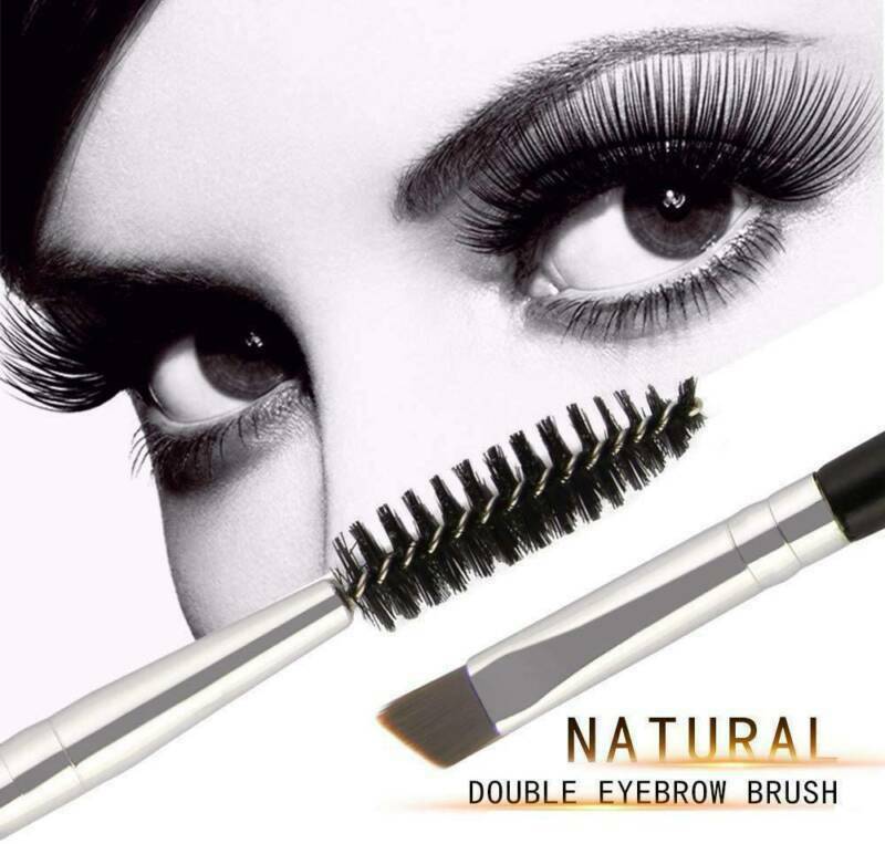 Pro Double Sided Ended Eyebrow Makeup Wand Brow Shaping Angled Eyelash Brush