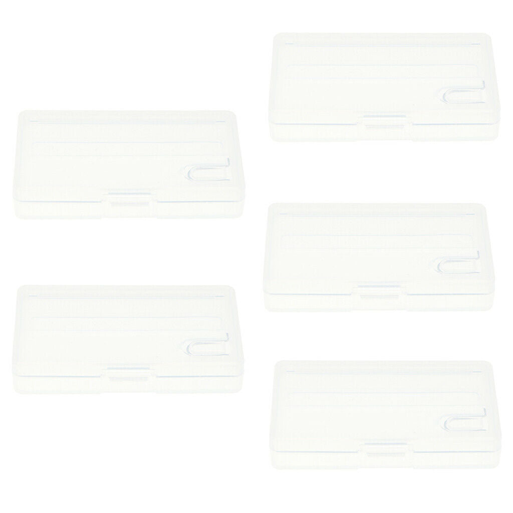 Lock & Store 5 Battery Storage Containers Organizers Set Store Plastic Case Box