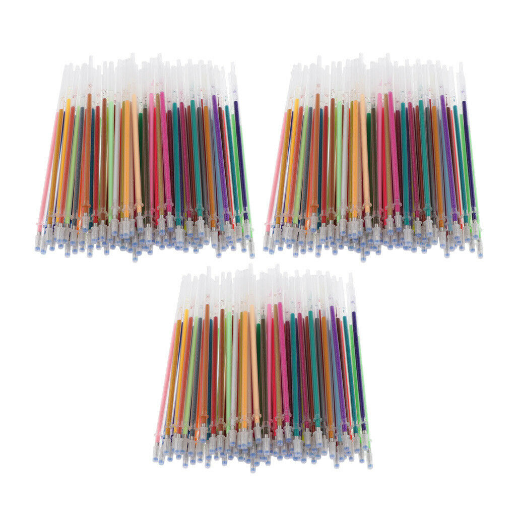300x Gel Pen Refills Markers Writing Stationery DIY Art Painting Supplies