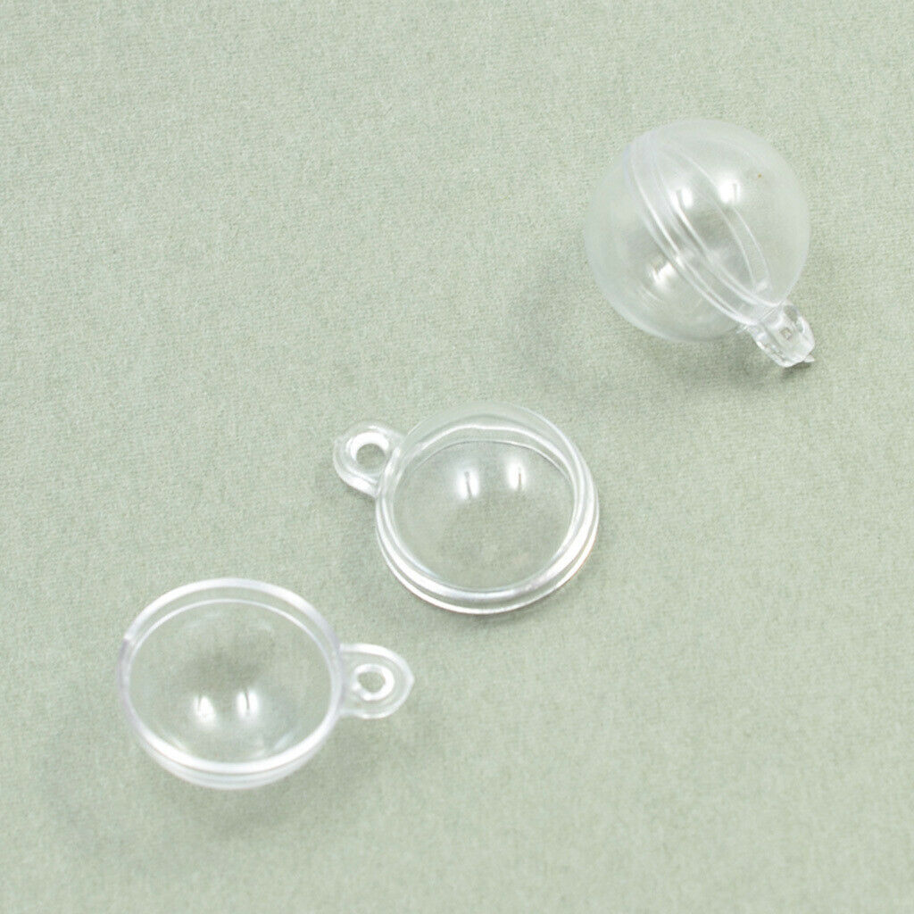 10Pcs Bath  Mold, DIY Clear Manual Filling Ball Mold Charms for Wedding Party