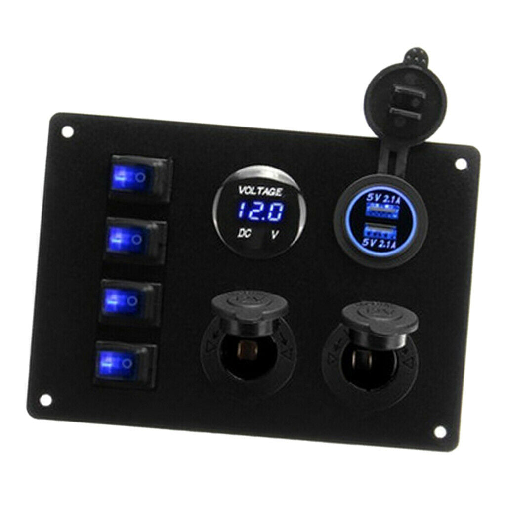 12V Modified Waterproof Panel Warping Switch Electric Meter
