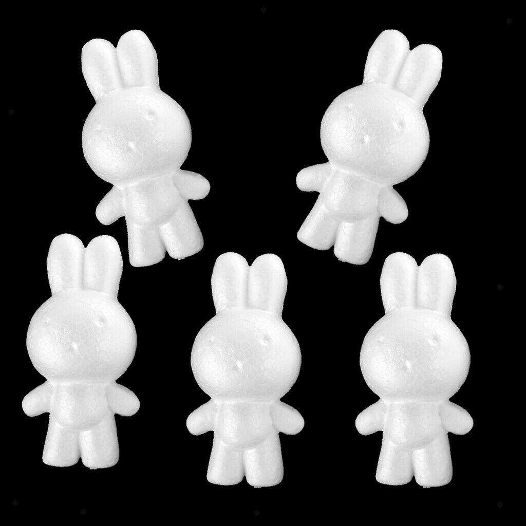 5pcs Rabbit Shaped Creative Styrofoam Foam DIY Party