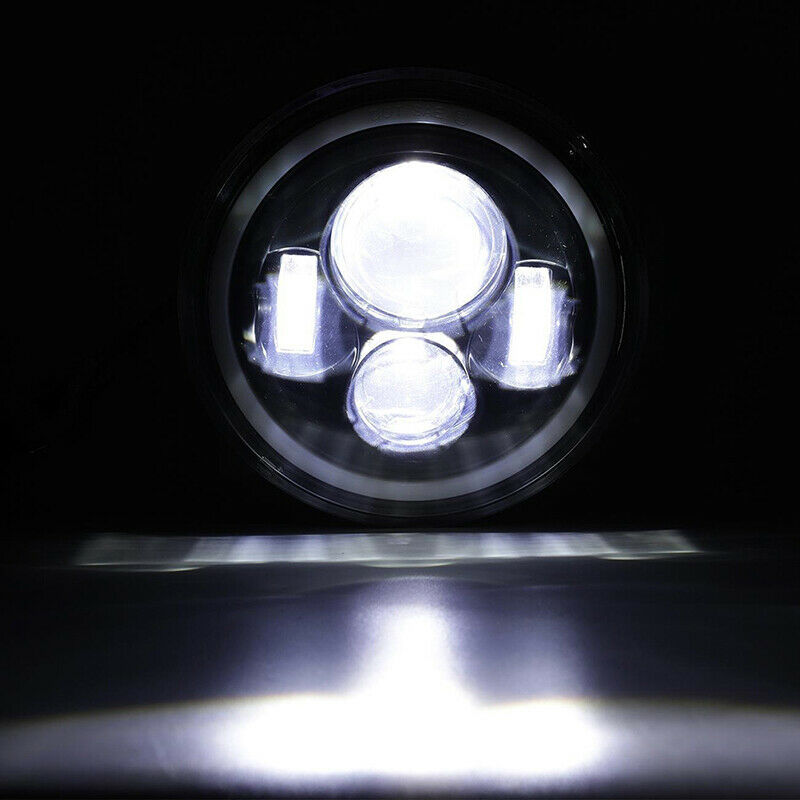 1X 7Inch Round 75W LED Headlights Hi/Lo For Motorcycle 97-18 JK TJ LJ Wrangle>BD