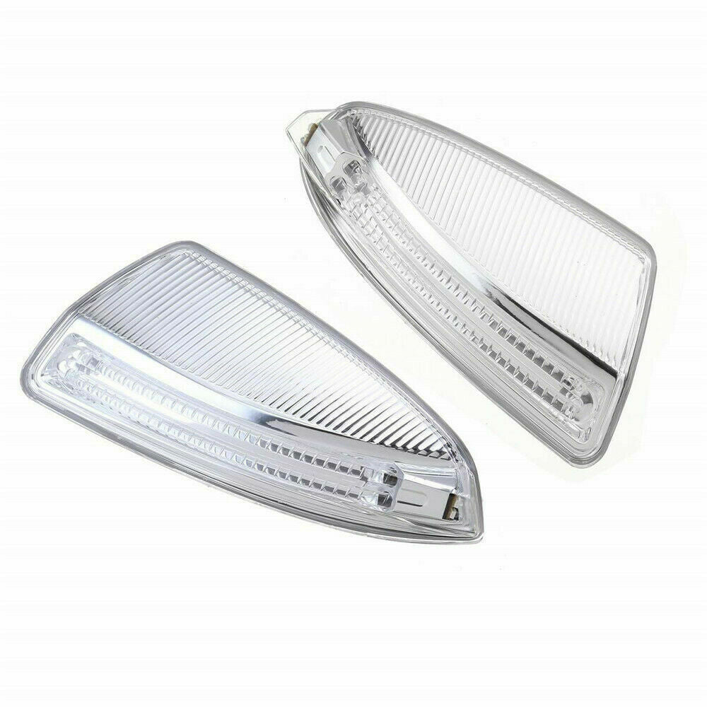 2X Front Side Mirror LED Turn Signal Yellow Light Cover For Mercedes C300 08-12