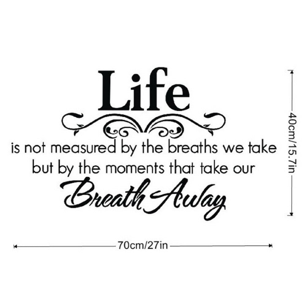 Breath Away Saying Wall Stickers For Living Room Bedroom Decoration  JfJC.l8