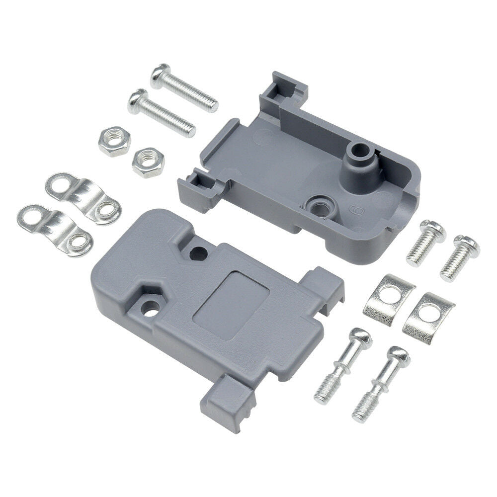 50PCS Grey D-Sub DB9 9Pin Plastic Hood Cover for 9 Pin or 15 Pin Connector