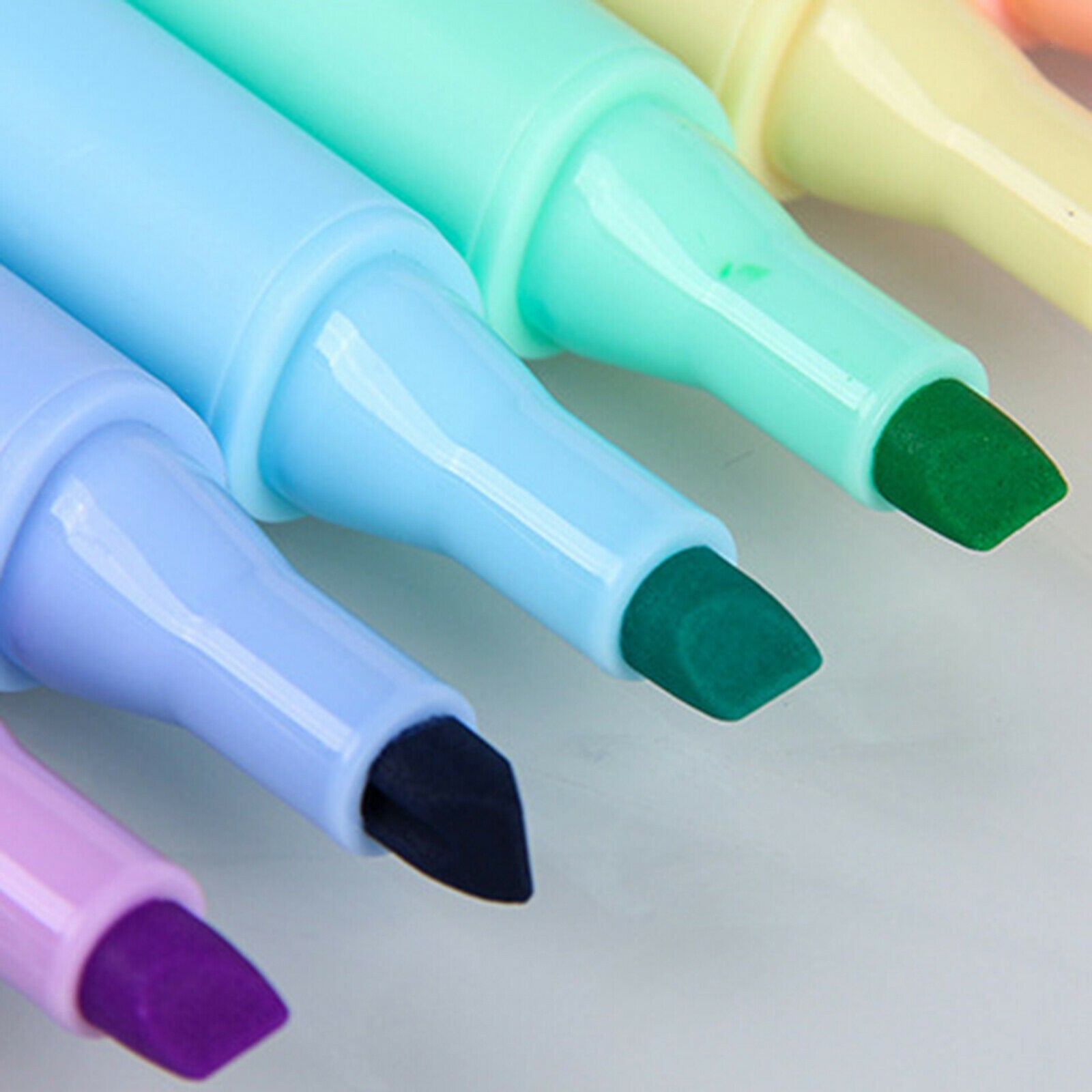8Pcs Fluorescence Marker Graffiti Drawing Chisel Tip Paint Pens Diary Art