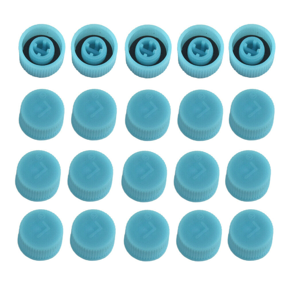 40 pcs high and low side port Air Conditioning Schrader Valve Caps blue