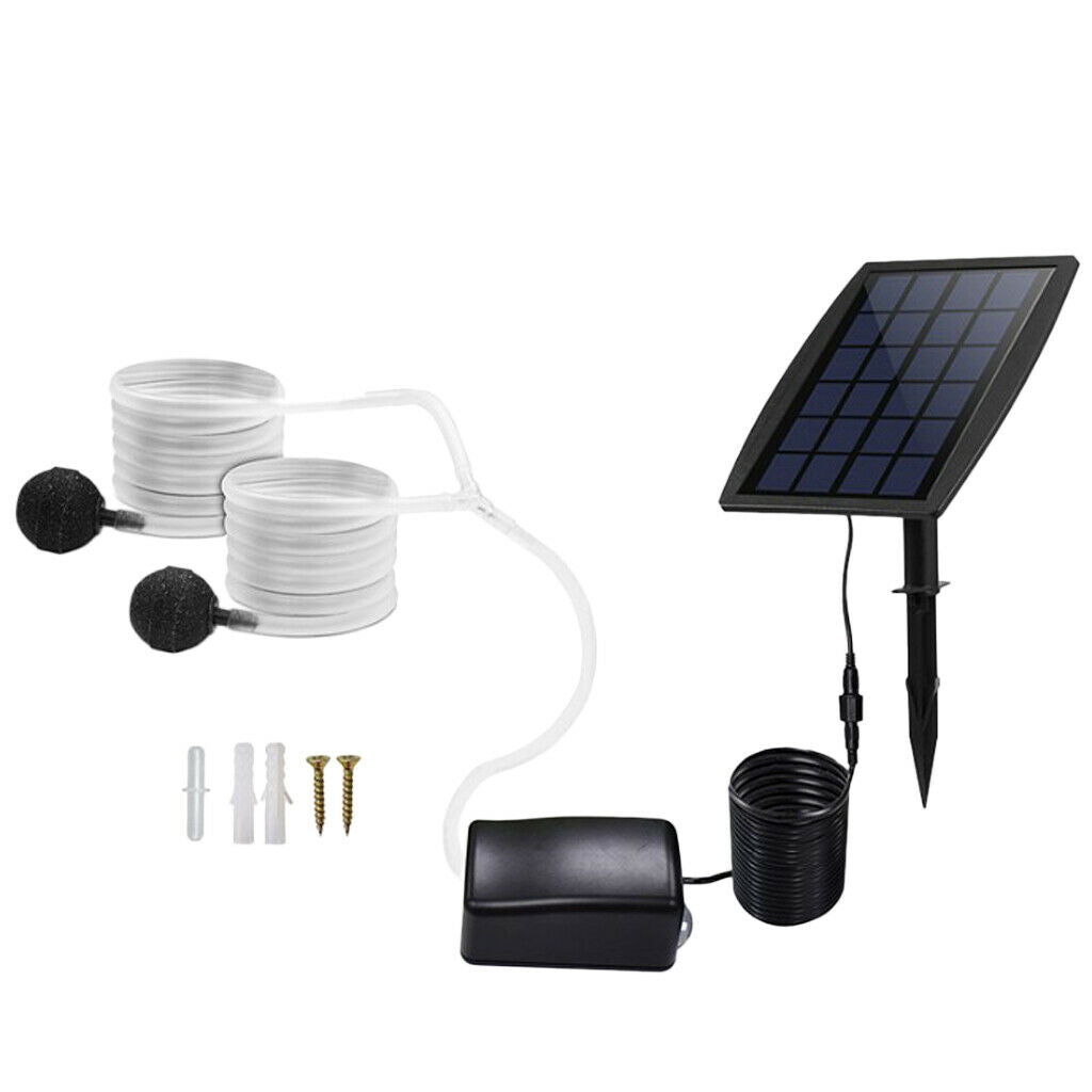 Solar Powered Garden Pond Water Pump Oxygenator Oxygen Aerator for Fishing