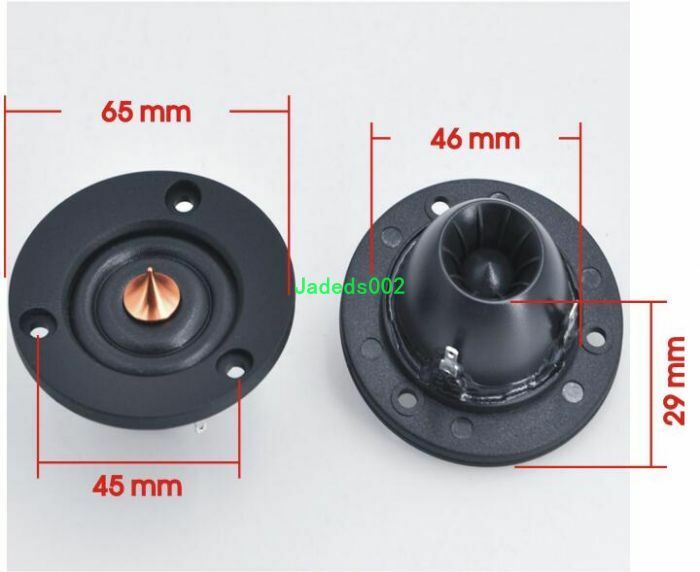 2pcs 2" inch 4Ohm 4Ω 30W Silk Film Dome Tweeter Speaker Loudspeaker Car audio