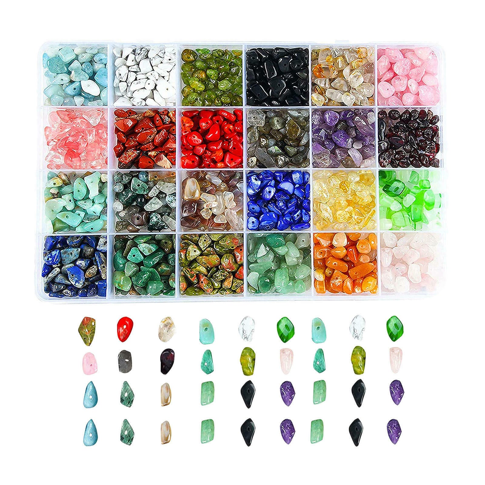 Colorful Crushed Stone Bead for DIY Bracelets Jewelry Making Gift Supplies
