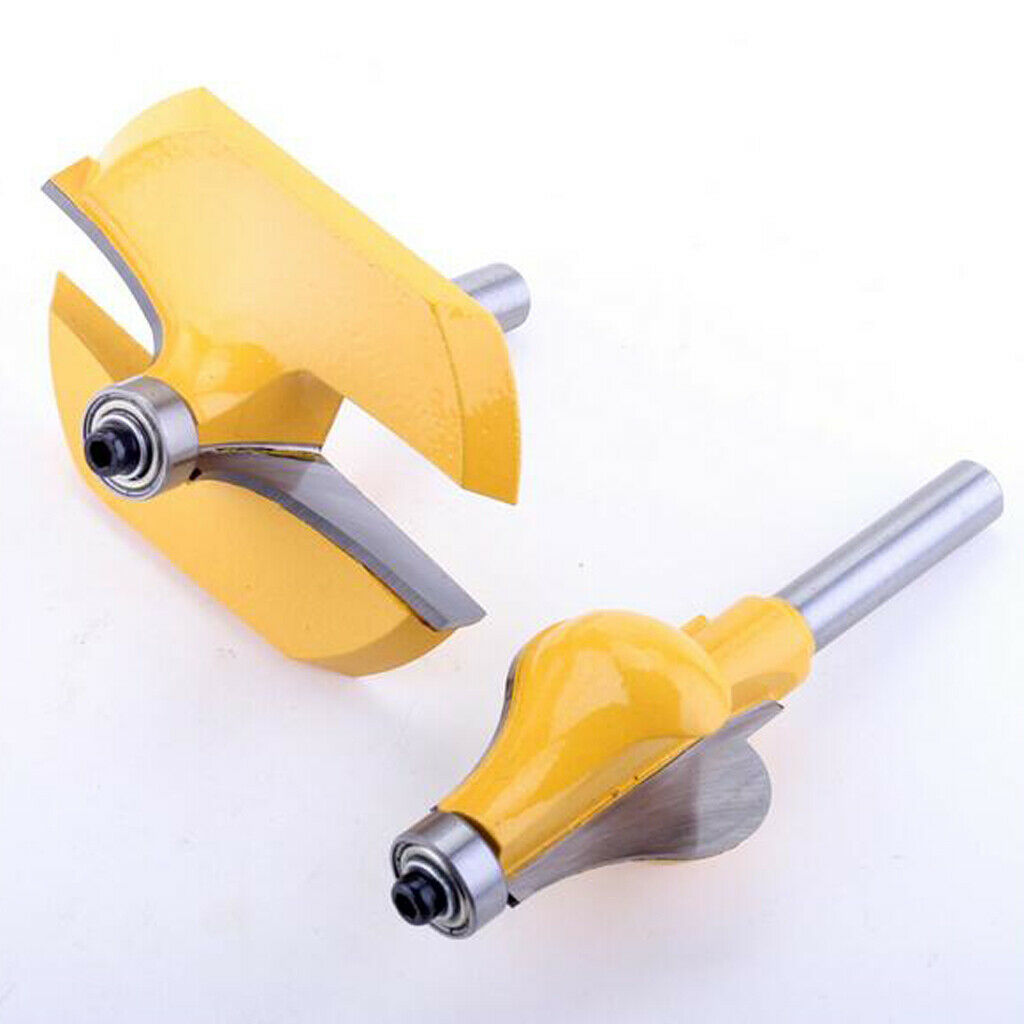 2 x 8mm Shank Carbide Handrail Router Bit Power Tools for Floor/Table/Doors