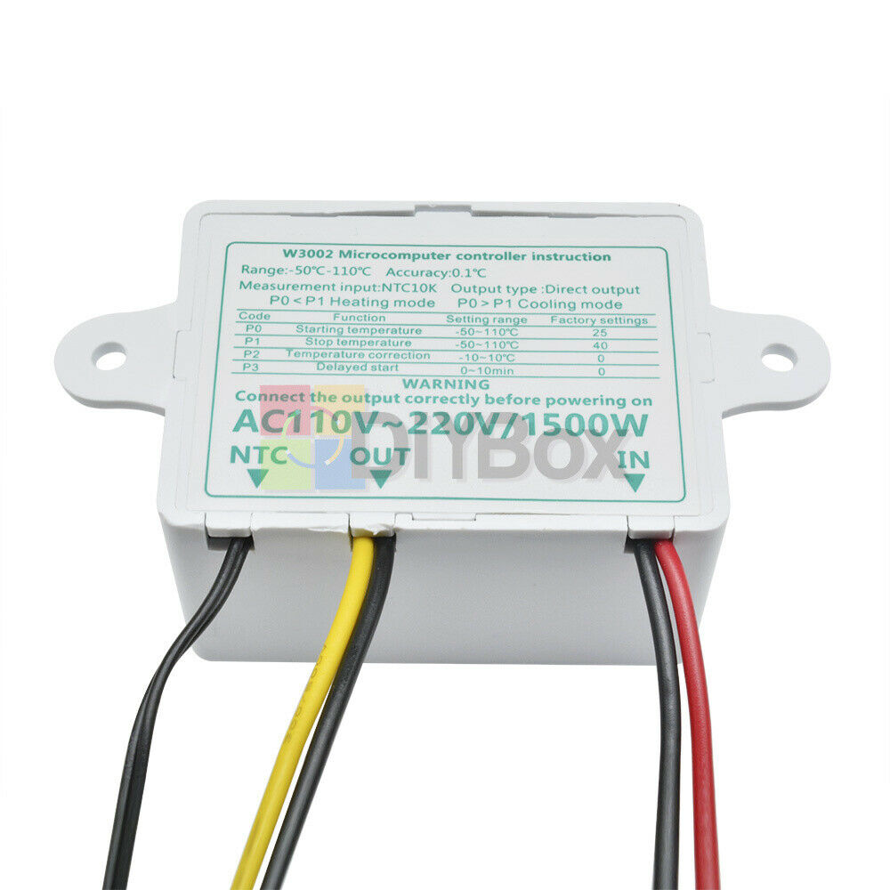 AC 110-220V Digital LED Temperature Controller Microcomputer Thermostat XH-W3002