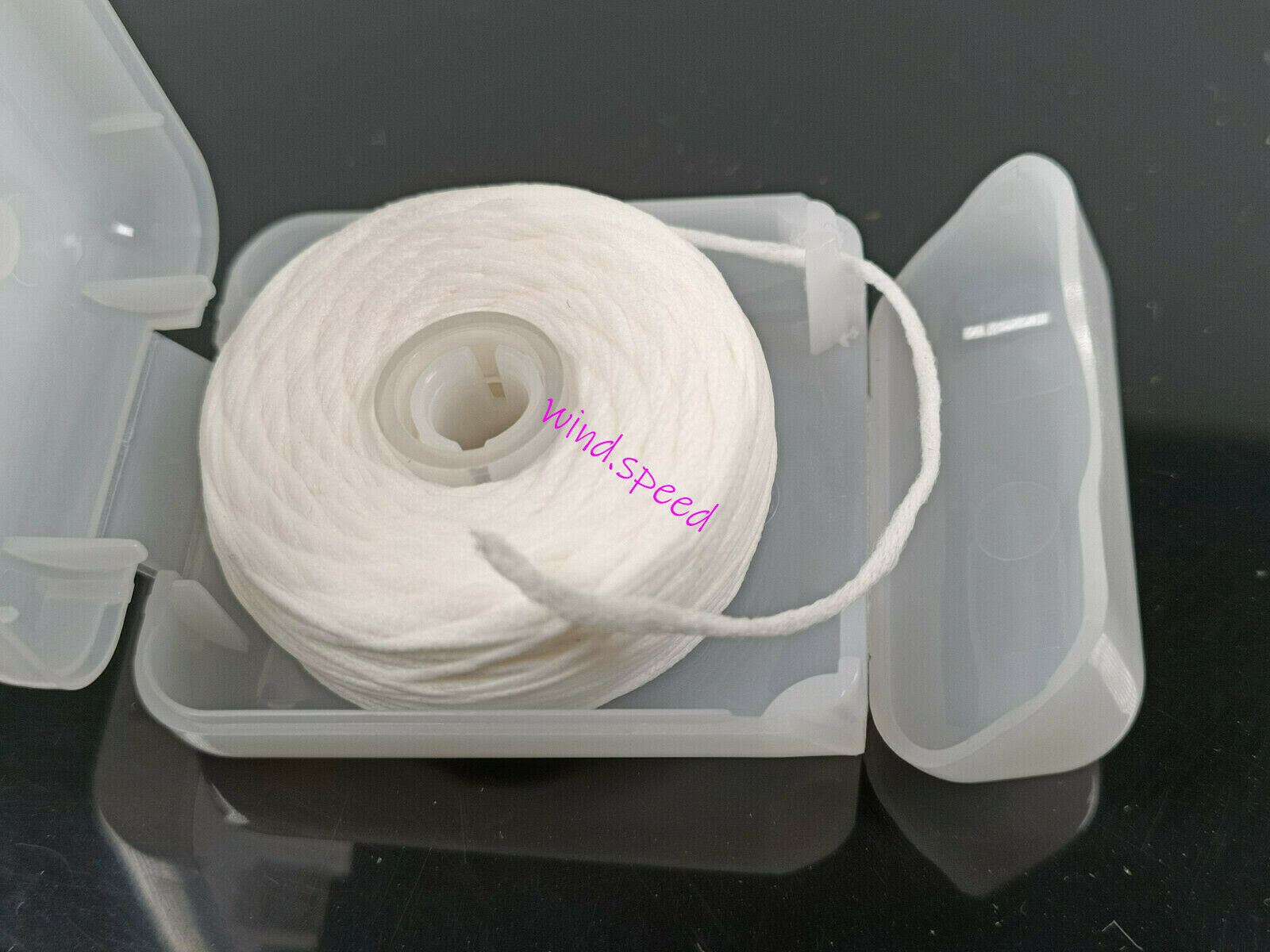 Dental Brackets Implants Crown Cleaner 2 roll Sponge Floss +50pcs Wire Threaders