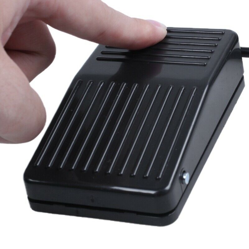 AC 250V 10A SPDT NO NC Antislip Plastic Momentary Power Foot Pedal Switch BlacL9