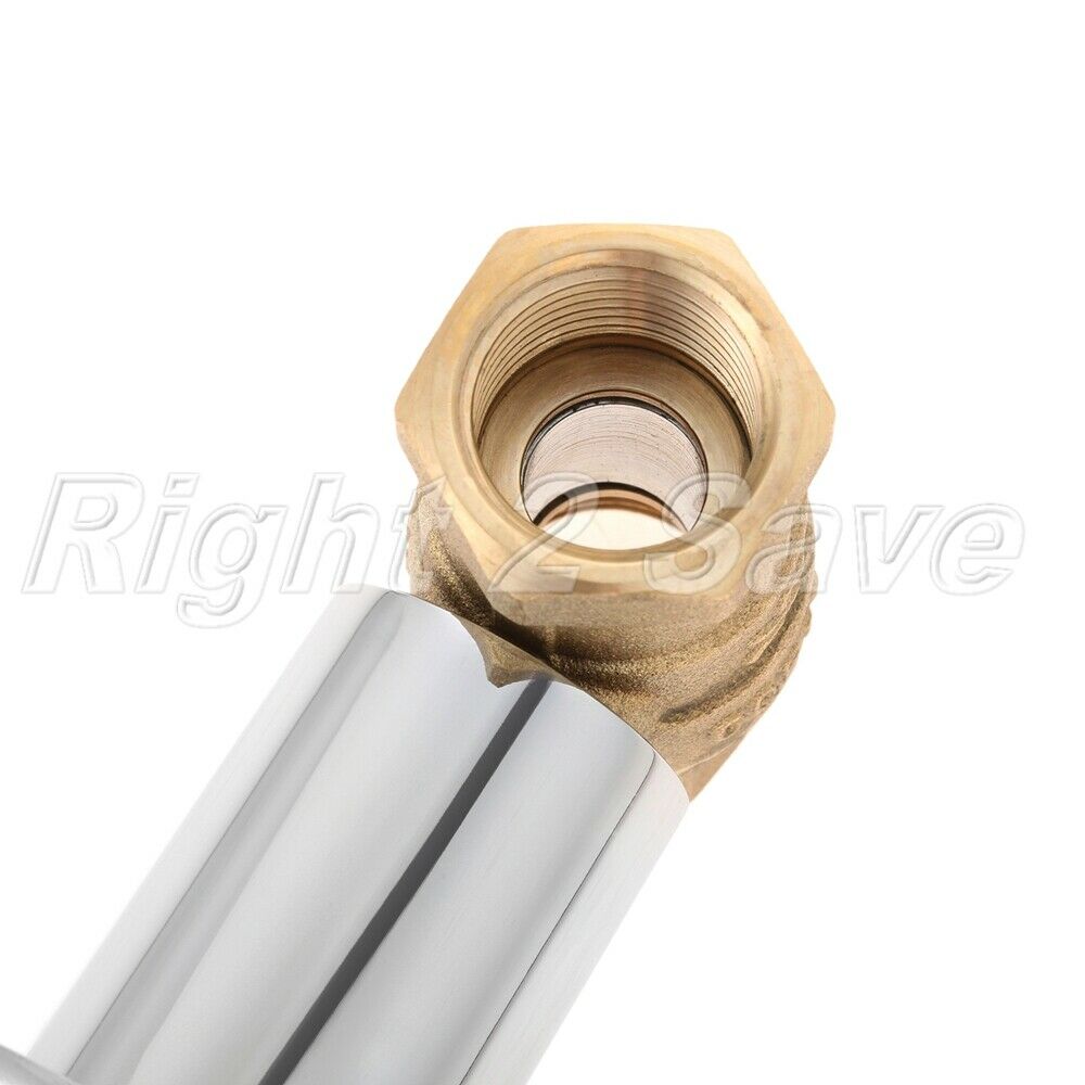 1/2"NPT Straight 1/4 Turn Shut Off Ball Valve Brass Chrome NG LP Gas Fire Pit
