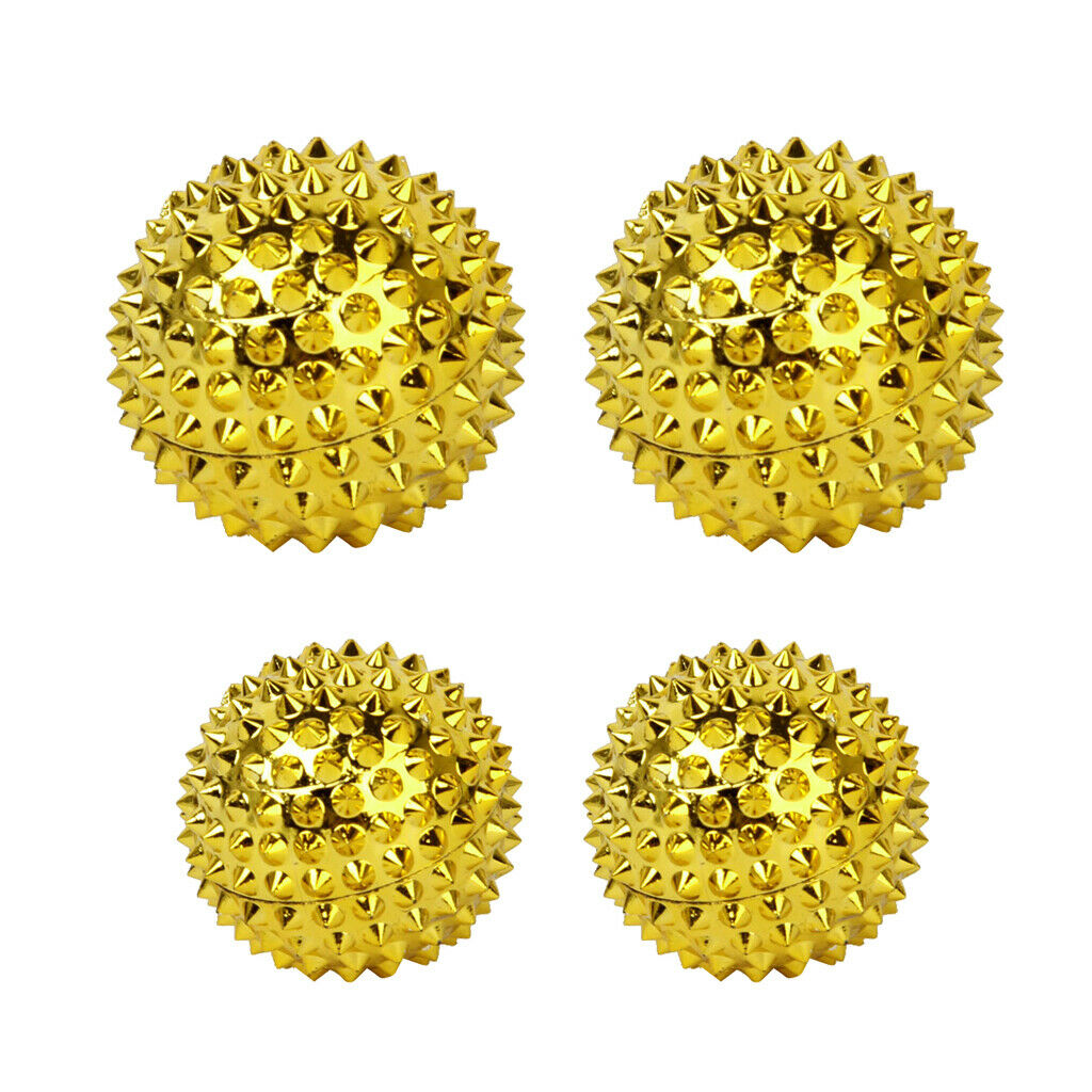 2 Pair Hand Palm Massage Balls Spiky Acupuncture   Point Massage Tool