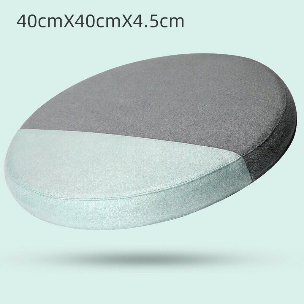 Round Chair Cushion Seat Pad Soft Breathable Bay Window Cushion  Grey Green