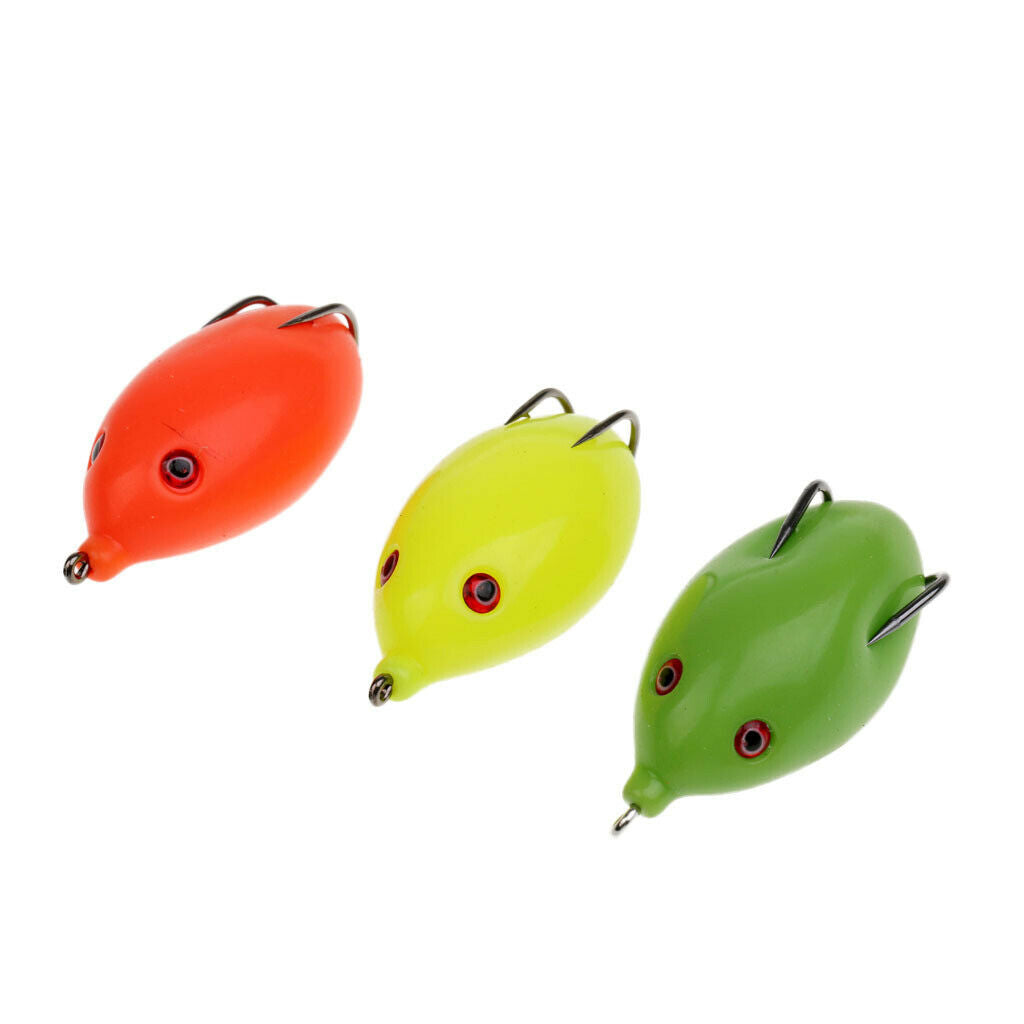 6 Pcs Soft Frog Lure Bass Fishing Hooks Bait Tackle Topwater Fishing Tool