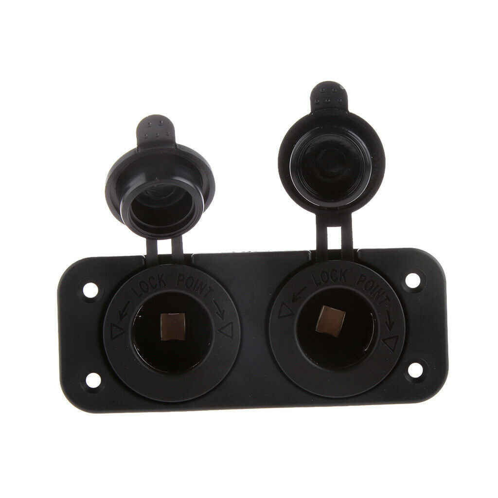 2-way Waterproof  Lighter Auxiliary Power Socket Car Motorbike