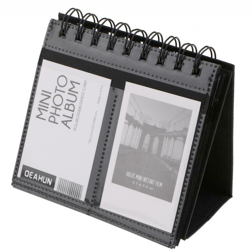 Photo Album Calendar Vertical Flip Self Adhesive Book 68 Pockets 3" Black